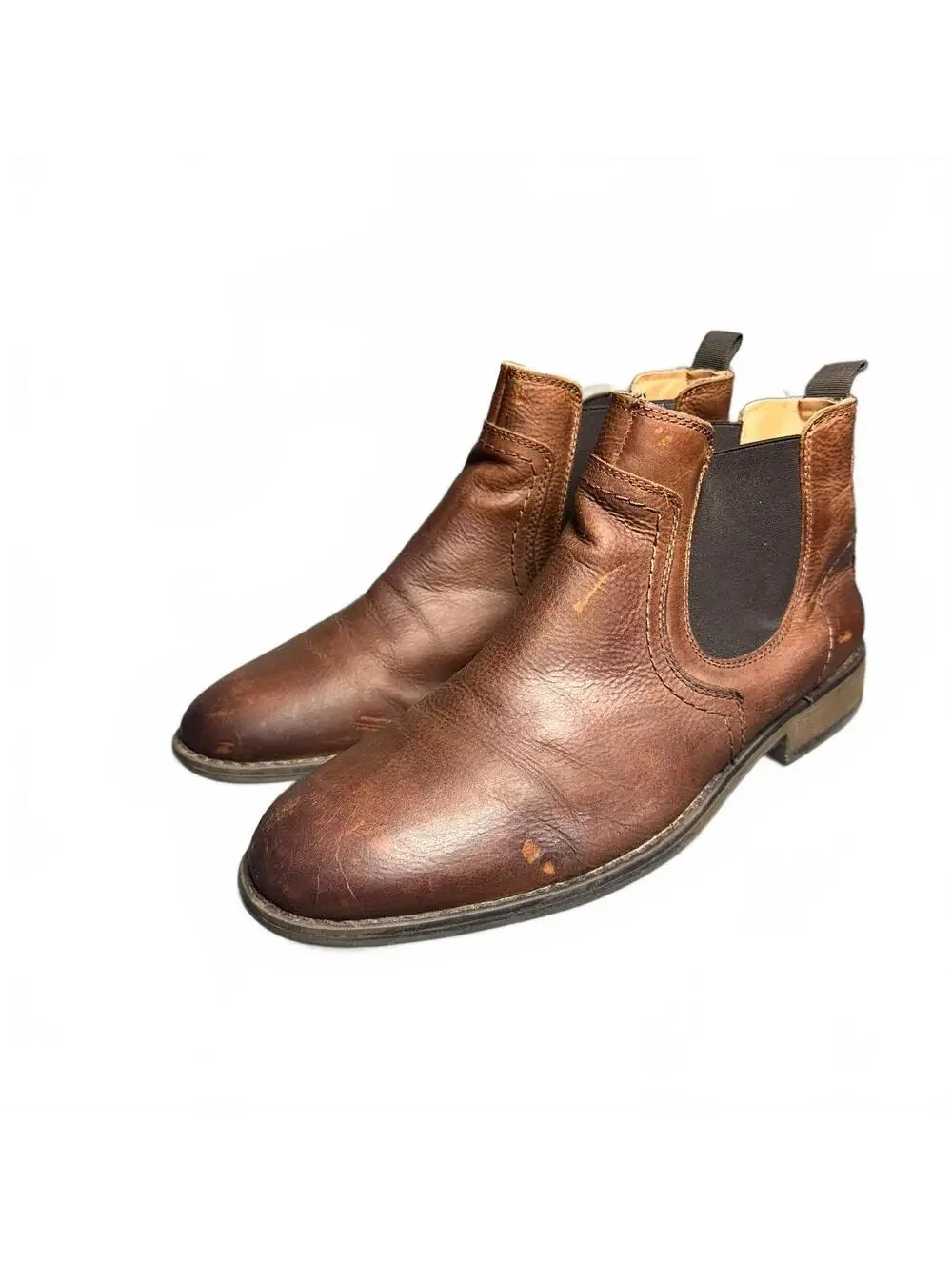 J75 by Jump Muligan Leather Chelsea Boots Size 9 Distressed Casual Ankle Boot